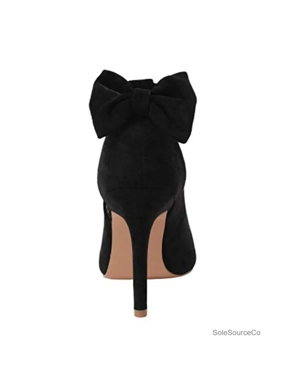 Women's Faux Suede Pointed Toe High Heel Ankle Strap D'Orsay Pumps Bow Heels